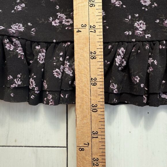 Kimchi Blue Urban Outfitters Sienna Ditsy Floral Black Mini Dress Size Medium - Picture 11 of 13